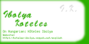 ibolya koteles business card